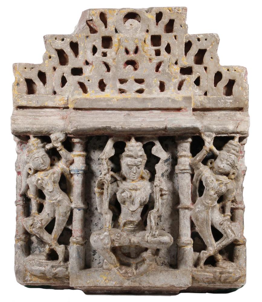 ANCIENT GANDAHARAN ARCHITECTURAL FRAGMENT OF AN INDIAN (1 of 5)