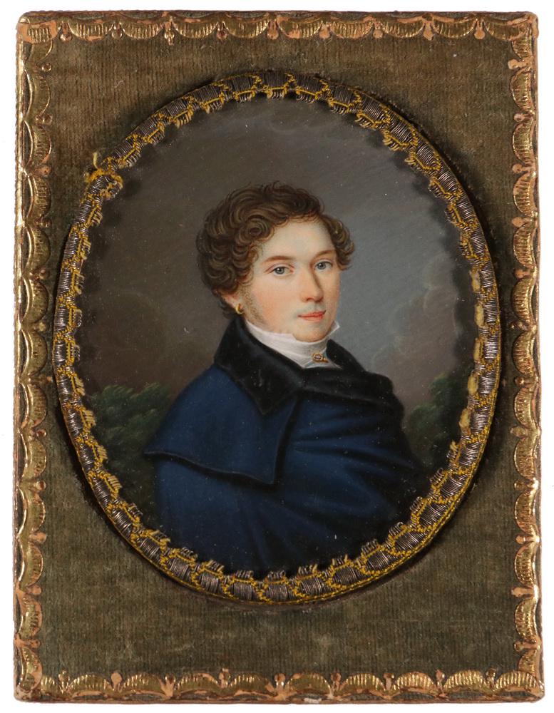 EARLY 19TH C. RUSSIAN MINIATURE PORTRAIT (1 of 3)