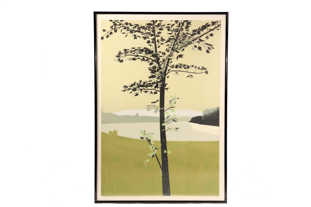 ALEX KATZ (NY/ME, 1927 - ): 'Swamp Maple I', 1970, serigraph on Arches paper, pencil signed lower left and numbered 6/84. This was plate 35 in "Alex Katz, The Complete Prints", 1984, The Alpine Arts Collection. In black metal fr