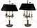PR OF EMPIRE STYLE SILVER-PLATE TABLE LAMPS