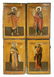SET OF (12) LARGE 18TH C. GILDED AND PAINTED RUSSIAN