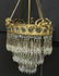 OVAL GILT BRASS CRYSTAL CHANDELIER, C. 1925 - 2