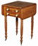 AMERICAN TWO DRAWER DROP LEAF WORK STAND