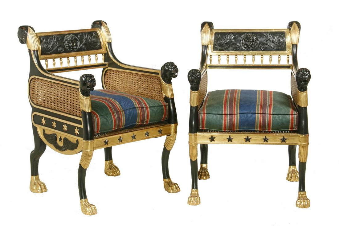 PR REGENCY STYLE ARMCHAIRS AFTER GEORGE SMITH (1 of 1)