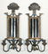 PR TOLE PAINTED BRASS MIRRORED CANDLE SCONCES