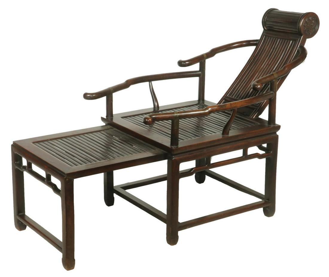 CHINESE HONGMU "MOON GAZING" CHAIR (1 of 4)