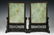 PR CHINESE CARVED HARDSTONE MOUNTED JADE PLAQUES - 4