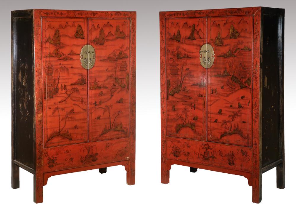 PR OF 18TH-19TH C. MING STYLE CHINESE LACQUERED WEDDING (1 of 6)