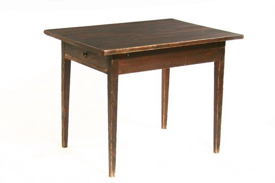 Country Hepplewhite Tavern Table 1 Drawer Pine