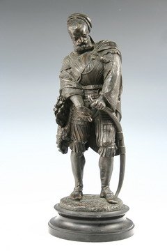 Bronze Sculpture Soldier Jean F Deniere French