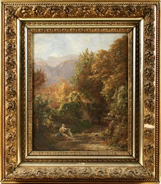 OOC Painting Traveler F Steinfeld Austrian 1858