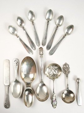 13-Pcs Sterling Tiffany Jensen Marthinsen Stone