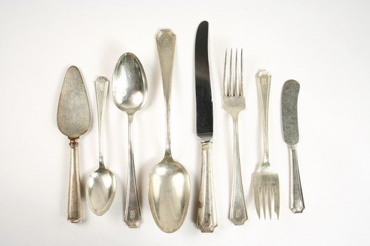 58-Pcs Sterling Flatware Jenny Lind Gorham