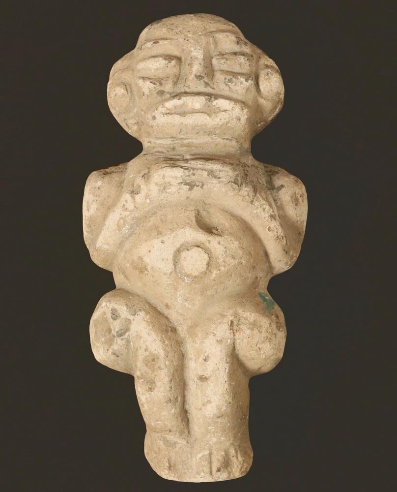 TAINO VOLCANIC STONE FUNERARY FIGURE (1 of 2)