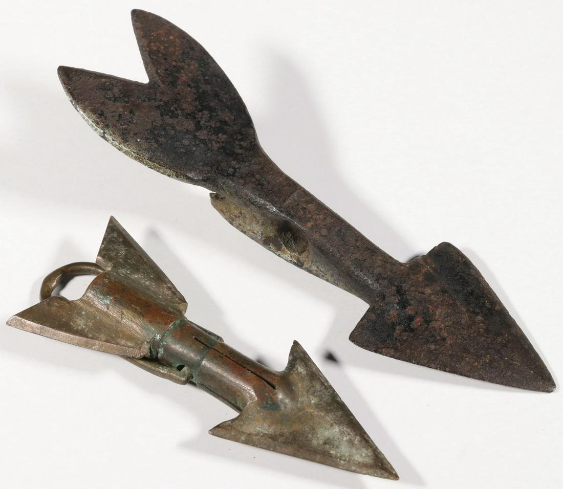 (2) 19TH C. BRONZE HARPOON TIPS, INUIT TRADE (1 of 2)