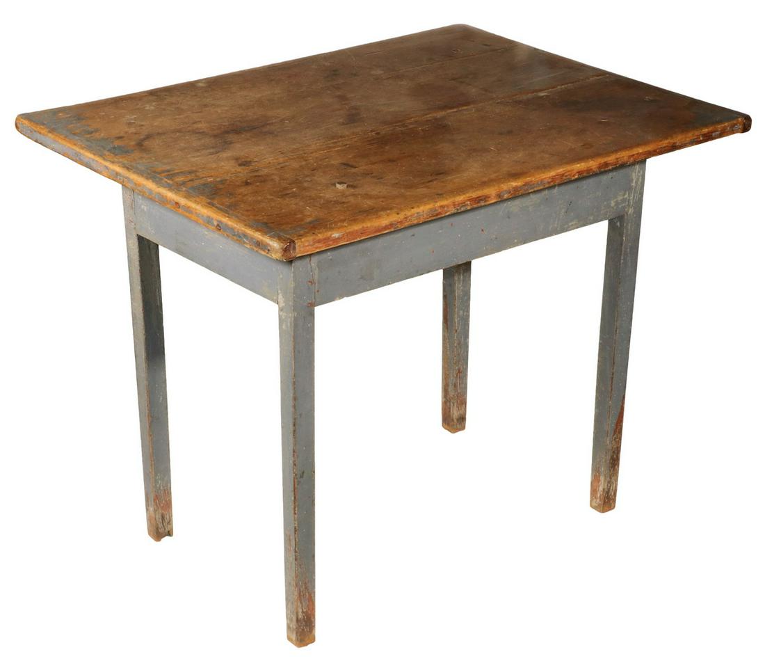 BLUE PAINTED TAVERN TABLE (1 of 4)