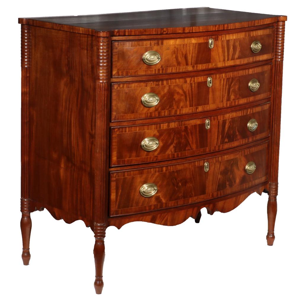SHERATON MAHOGANY CHEST (1 of 6)