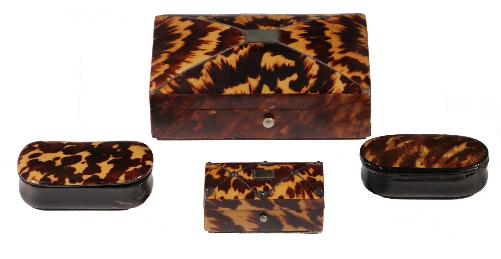 (4) SMALL TORTOISESHELL BOXES (1 of 4)