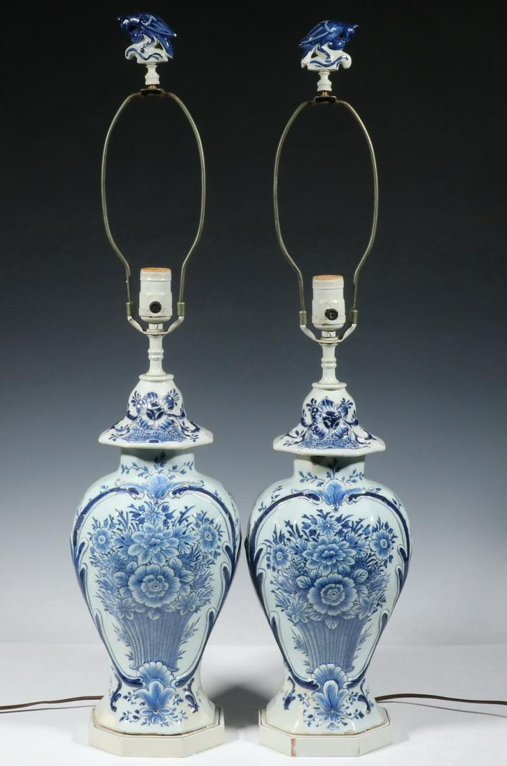 PR DUTCH DELFT JARS AS TABLE LAMPS (1 of 6)