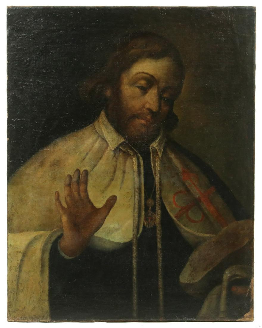 EARLY 18TH C. PORTRAIT OF THE FOUNDER OF THE ORDER OF (1 of 5)