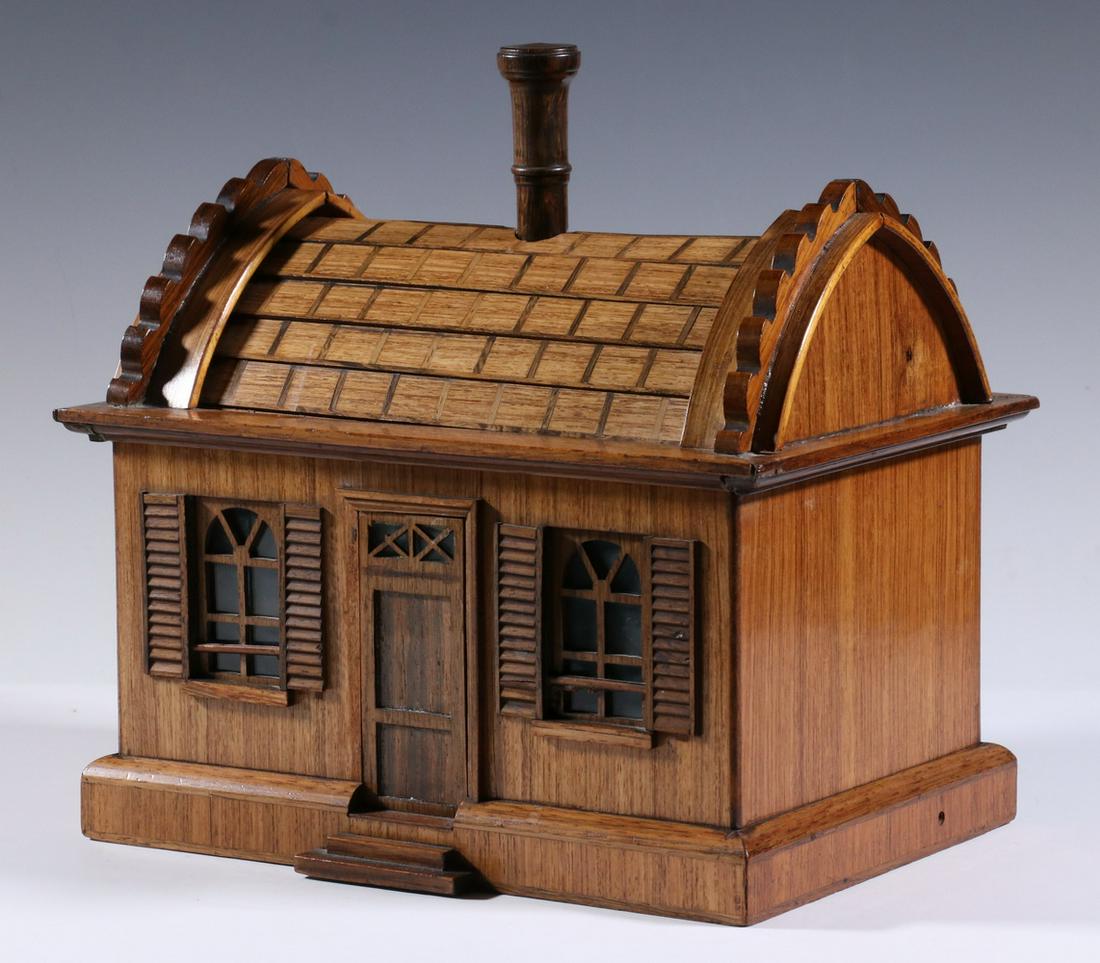 19TH C. FRENCH BUILDING FORM CIGAR BOX BY MAISON GIROUX