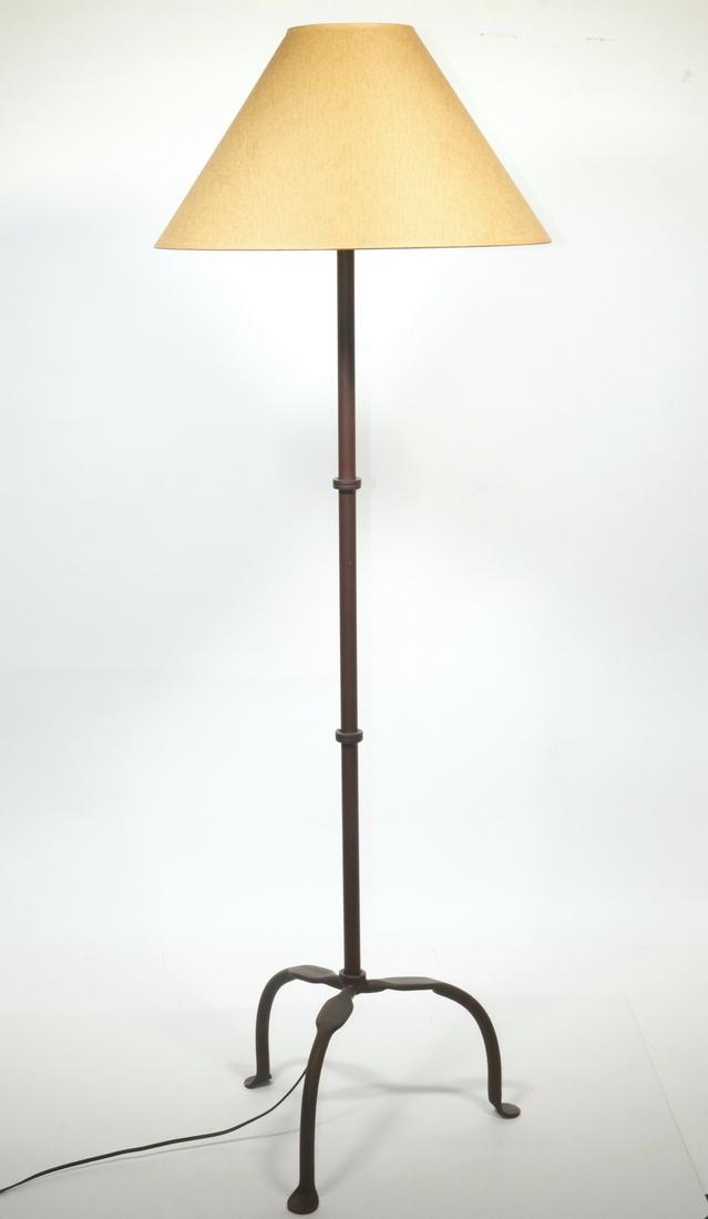 METAL PAINTED FLOOR LAMP WITH PAPER SHADE (1 of 2)