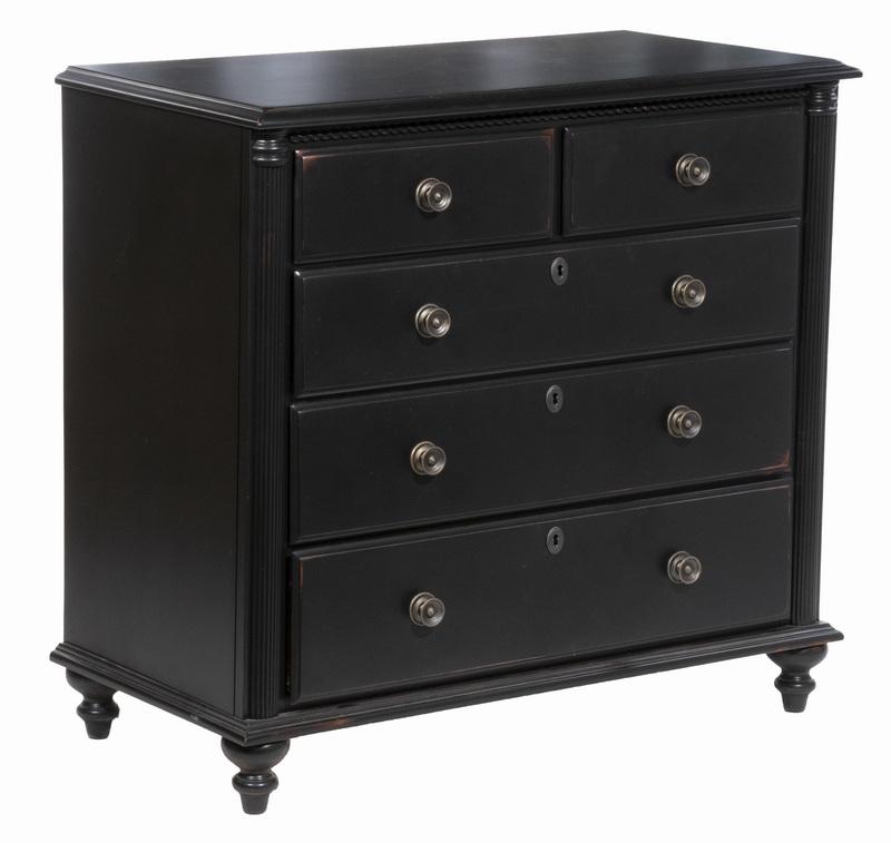 MAINE COTTAGE FURNITURE BLACK PAINTED DRESSER (1 of 4)