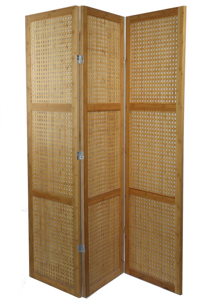 THREE PANEL BAMBOO FOLDING SCREEN (1 of 1)