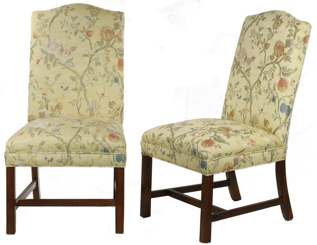 PR OF TALL BACKED SIDE CHAIRS (1 of 3)