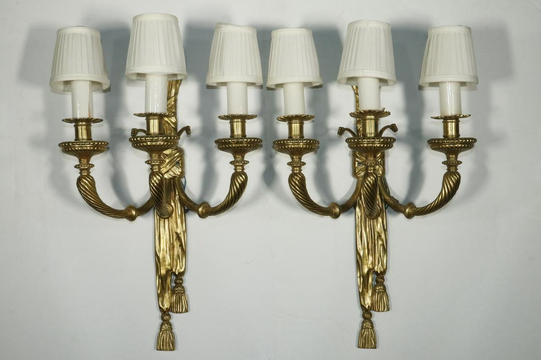 PR FRENCH BRONZE ELECTRIC SCONCES (1 of 1)