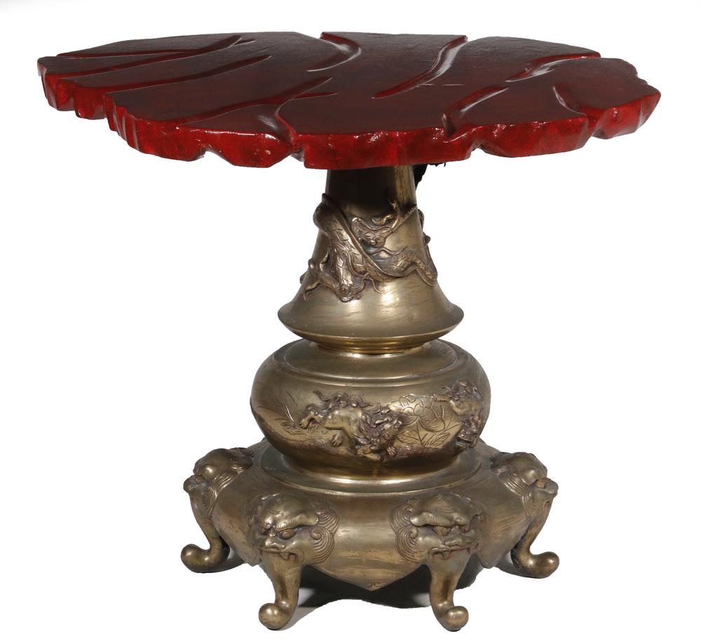 19TH C. JAPANESE BRONZE TABLE BASE (1 of 4)