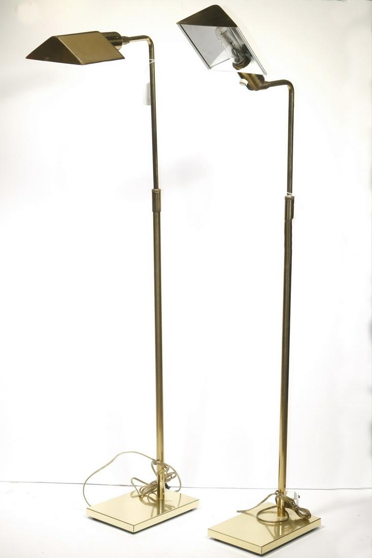 PR OF ADJUSTABLE BRASS FLOOR LAMPS (1 of 1)