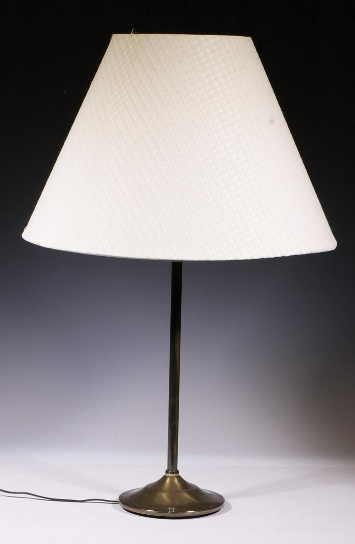 BRASS ADJUSTABLE TABLE LAMP WITH PAPER SHADE (1 of 1)