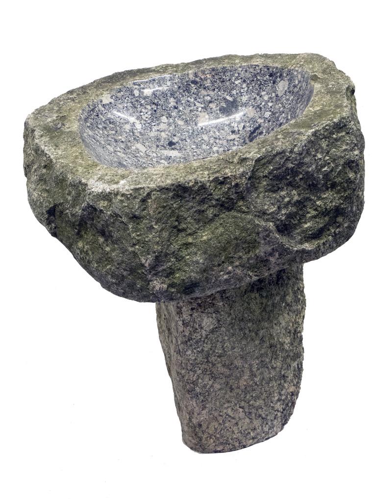 TWO-PART GRANITE BIRD BATH (1 of 1)