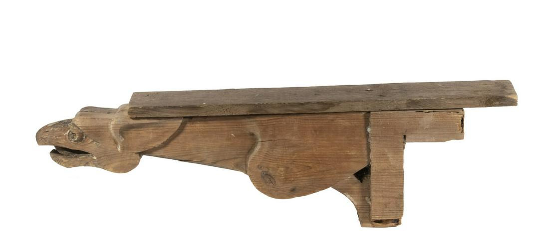CARVED WOODEN GRIFFIN FORM CORBEL (1 of 4)
