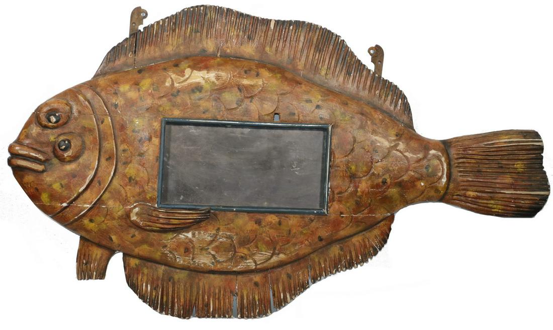 FLOUNDER FISH TRADE SIGN (1 of 2)