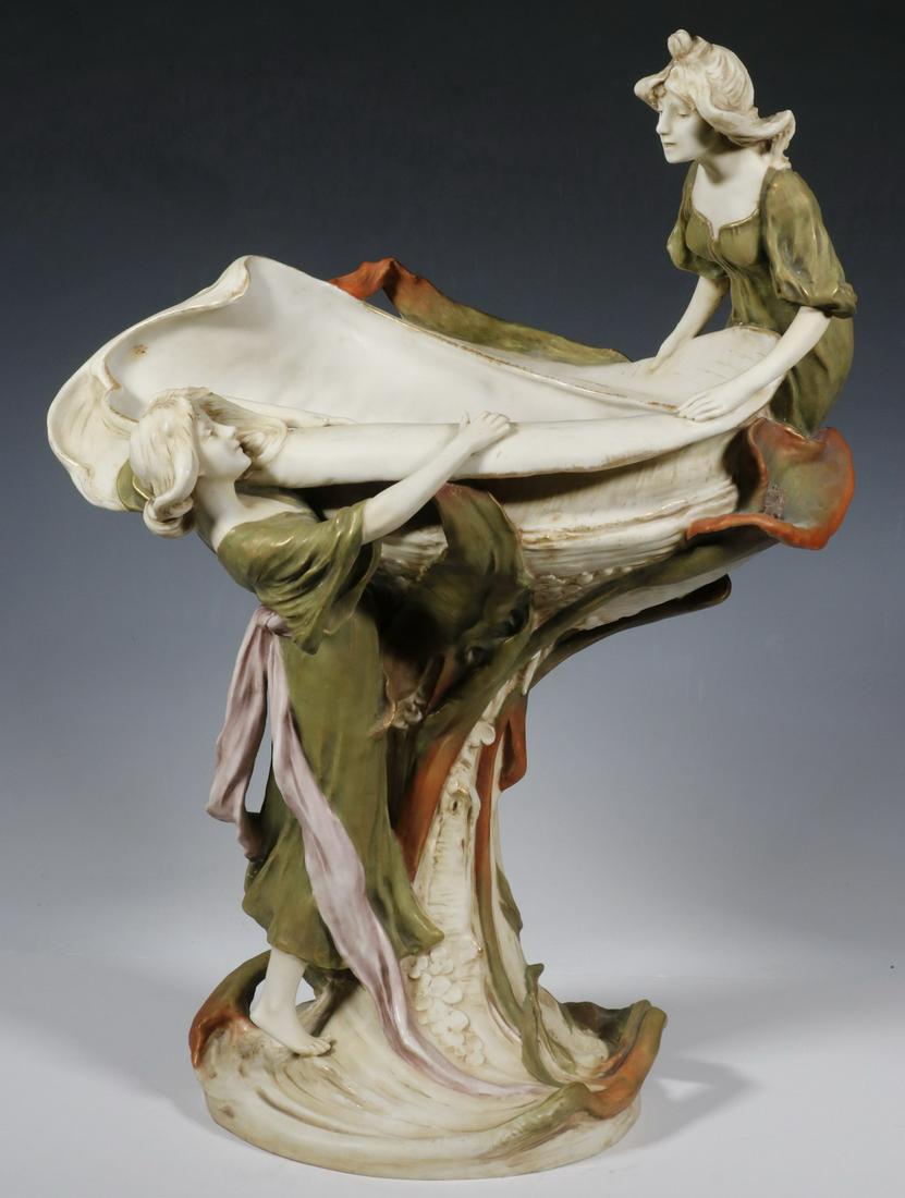 ROYAL DUX PORCELAIN FIGURAL CENTERPIECE (1 of 9)