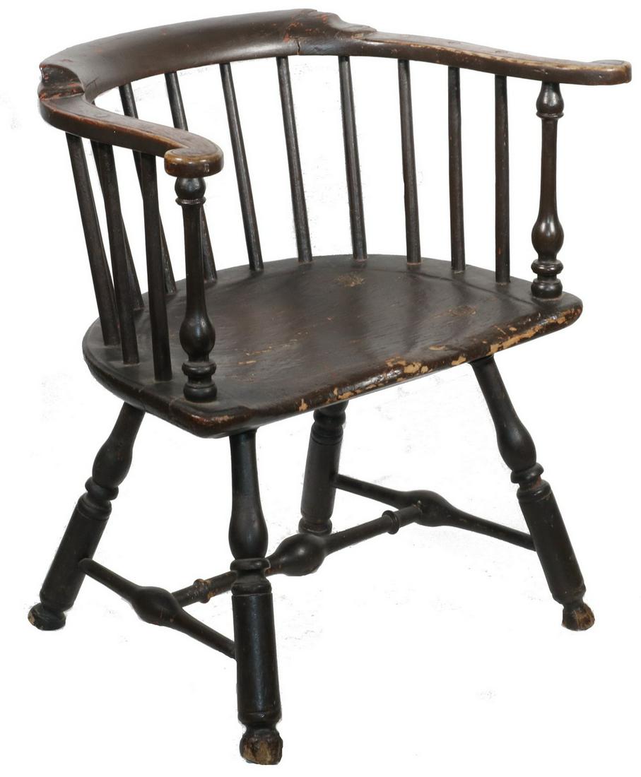 LOWBACK 18TH C. AMERICAN WINDSOR CHAIR (1 of 5)