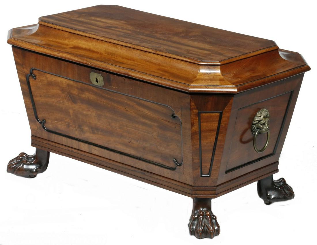 ENGLISH REGENCY CELLARETTE BY BENJAMIN BANKS OF LONDON (1 of 8)