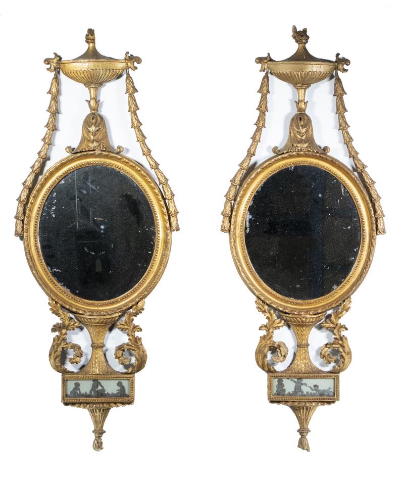 PR OF 18TH C. ENGLISH GILTWOOD MIRRORS (1 of 3)