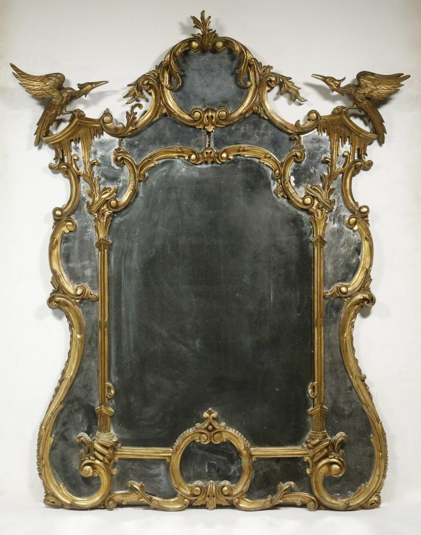 GEORGIAN PERIOD CHIPPENDALE MIRROR (1 of 4)