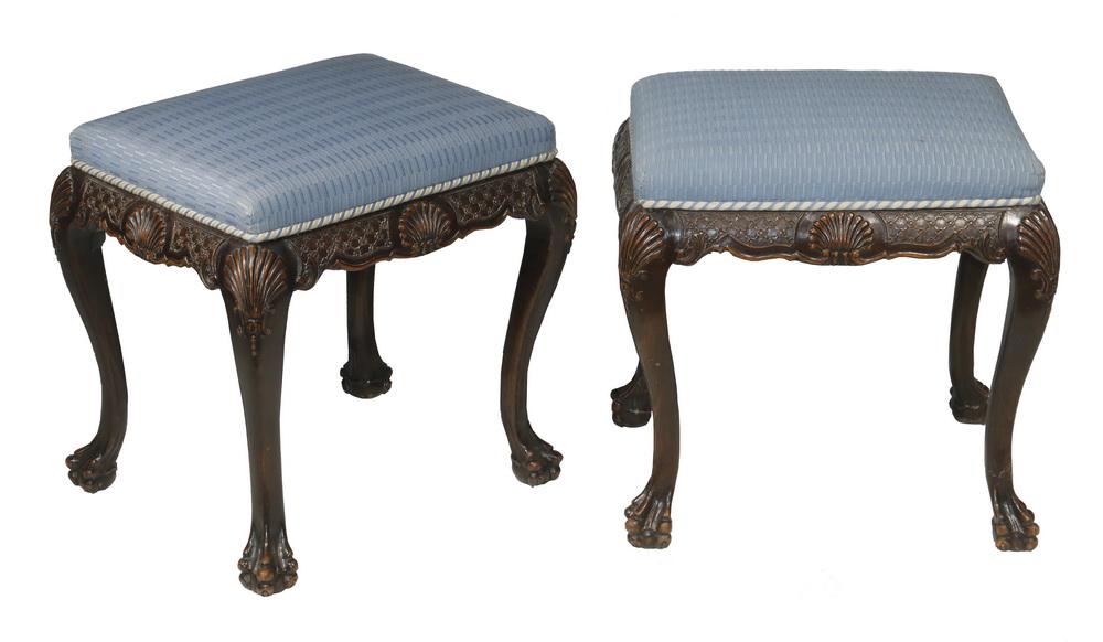 PR OF IRISH CHIPPENDALE BENCHES (1 of 2)