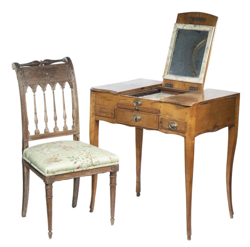(2 PCS) FRENCH PROVINCIAL LADY'S DRESSING TABLE WITH (1 of 4)