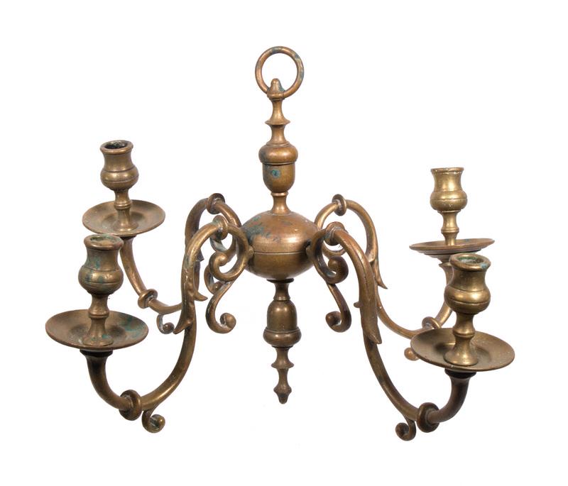 DUTCH BRASS CANDLE CHANDELIER (1 of 1)