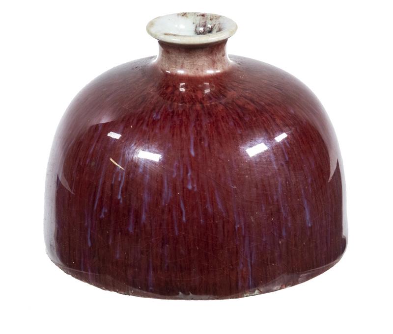 CHINESE QING OXBLOOD PORCELAIN BEEHIVE WATERPOT (1 of 4)