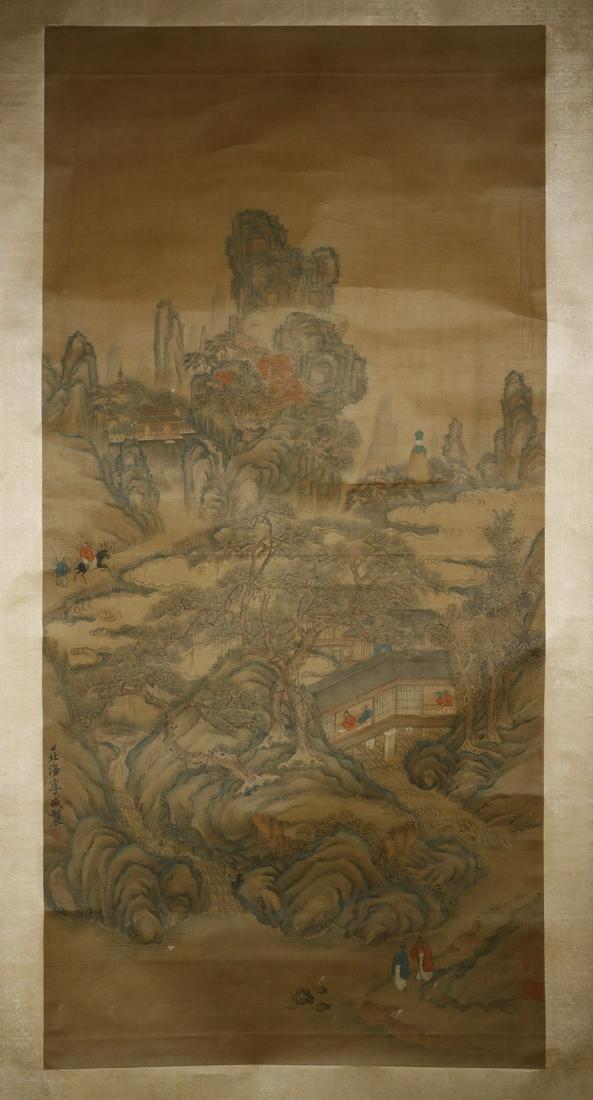 19TH C. CHINESE SCROLL PAINTING (1 of 6)