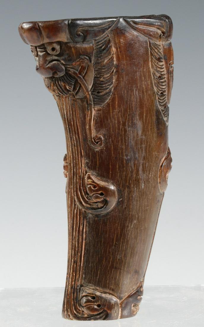 19TH C. CHINESE RHINO HORN CUP (1 of 5)