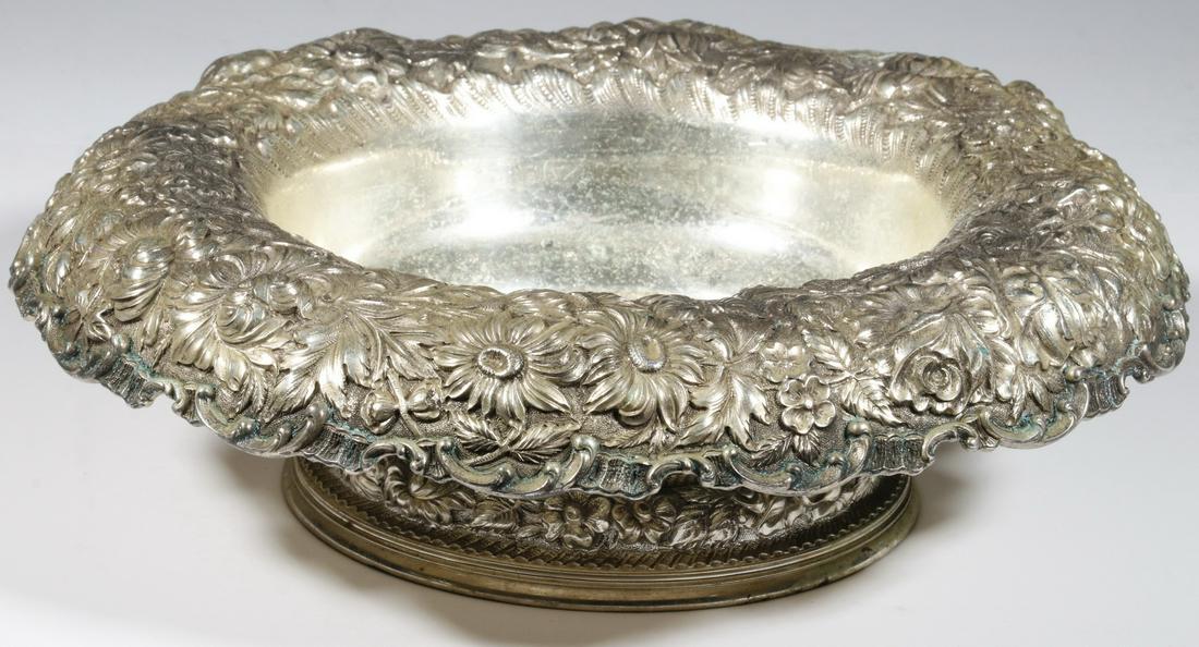 STIEFF REPOUSSE SILVER CENTERPIECE BOWL (1 of 4)