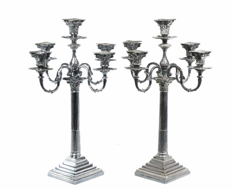 PR ENGLISH SILVER-PLATE CANDELABRA (1 of 3)