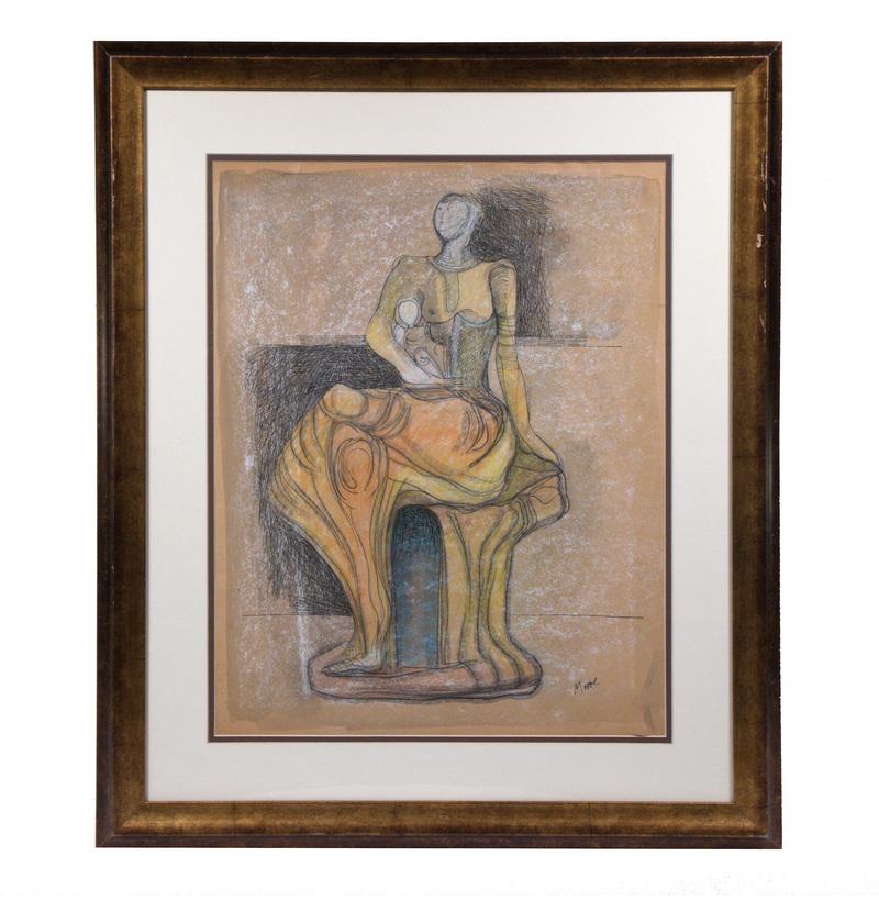 ATTRIBUTED TO HENRY SPENCER MOORE (UK, 1898-1986) (1 of 4)